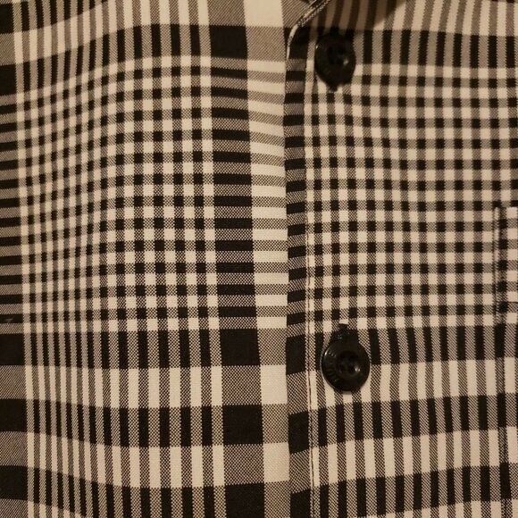 Numen Mens Sz L Blue White Plaid Short Sleeve Button Down Shirt - Picture 3 of 9